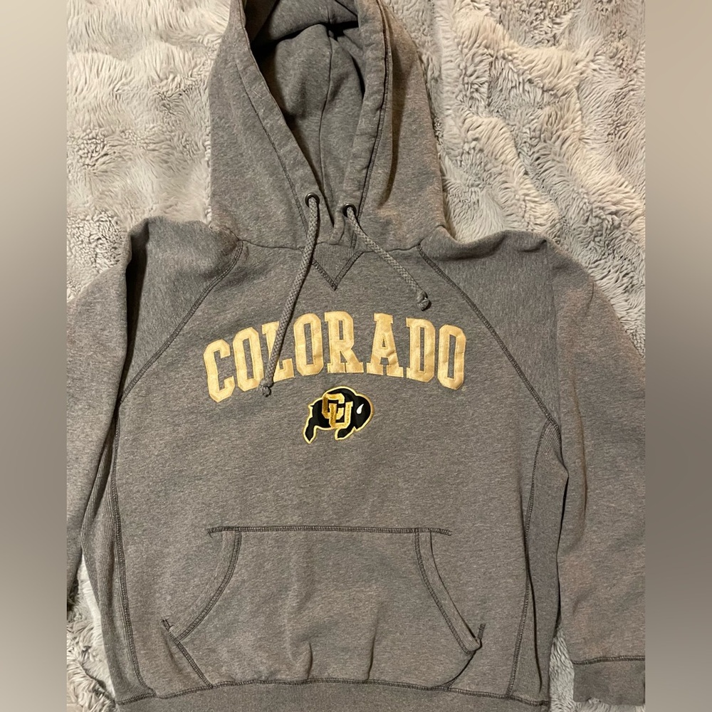 Blue Ox 84 COLORADO BUFFALOES COLLEGE HOODIE, SWEATSHIRT Gray Gameday  XL EUC